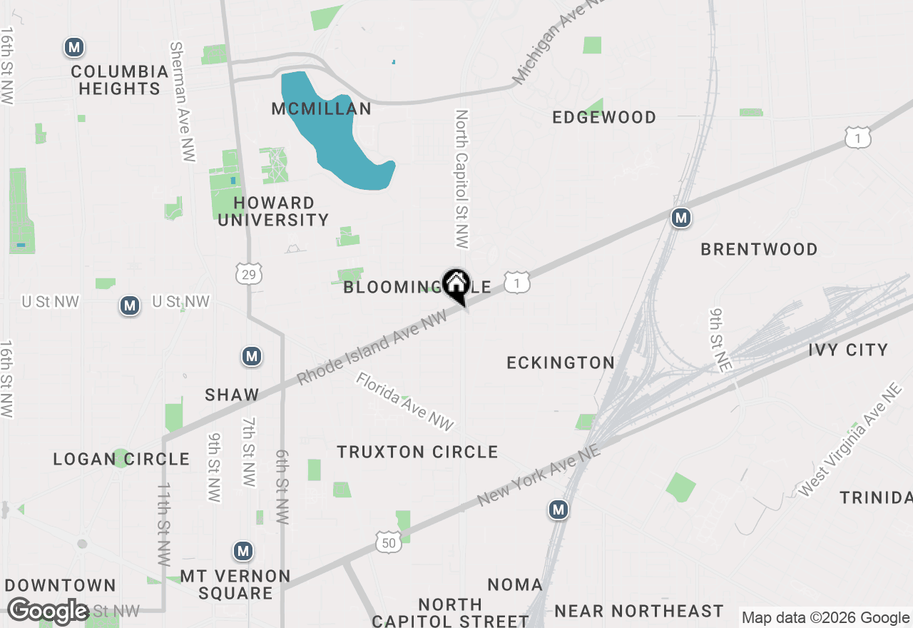 Map of 8 Rhode Island Avenue Nw, Washington, DC 20001