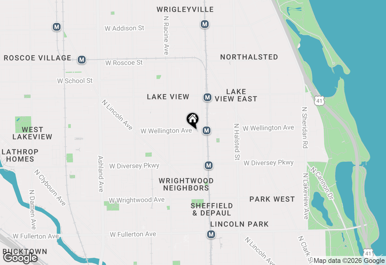 Map of 1033 W Wellington Avenue, Chicago, IL 60657