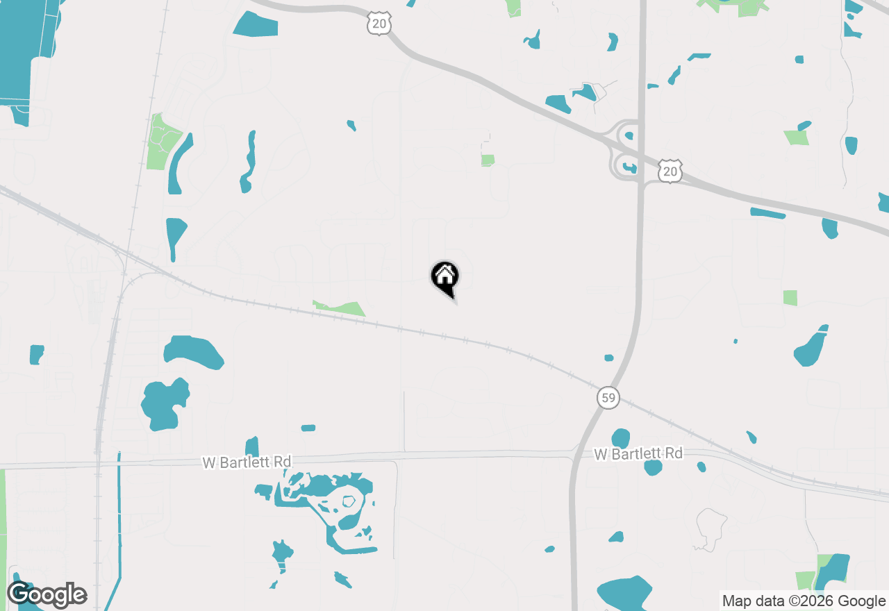 Map of 1376 Foxglove Drive, Bartlett, IL 60103