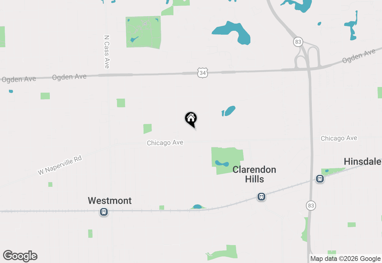 Map of (Address confidential), Clarendon Hills, Illinois 60514