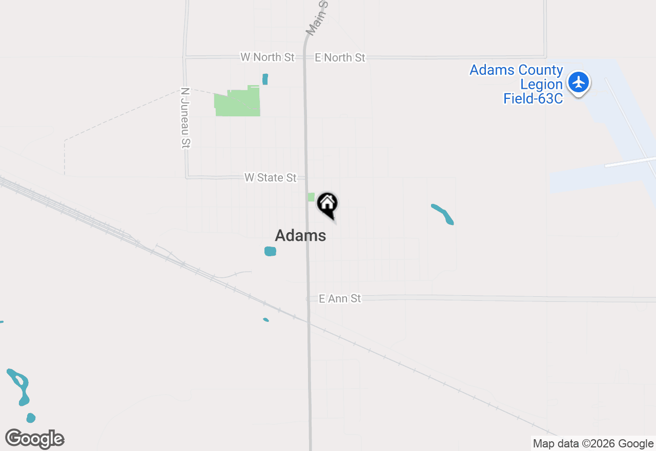 Map of 156 S Grant Street, Adams, WI 53910