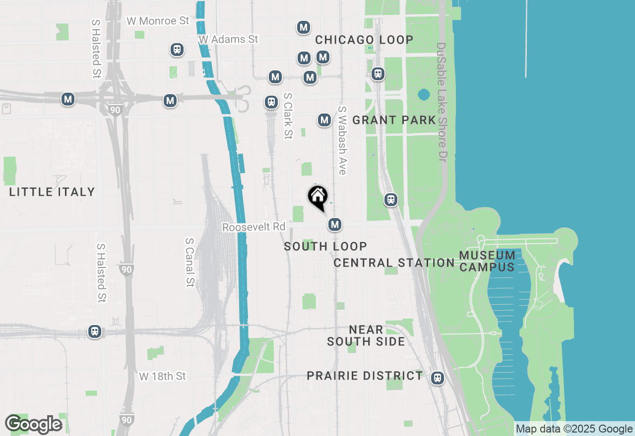 Map of 1169 S Plymouth Court #406, Chicago, IL 60605