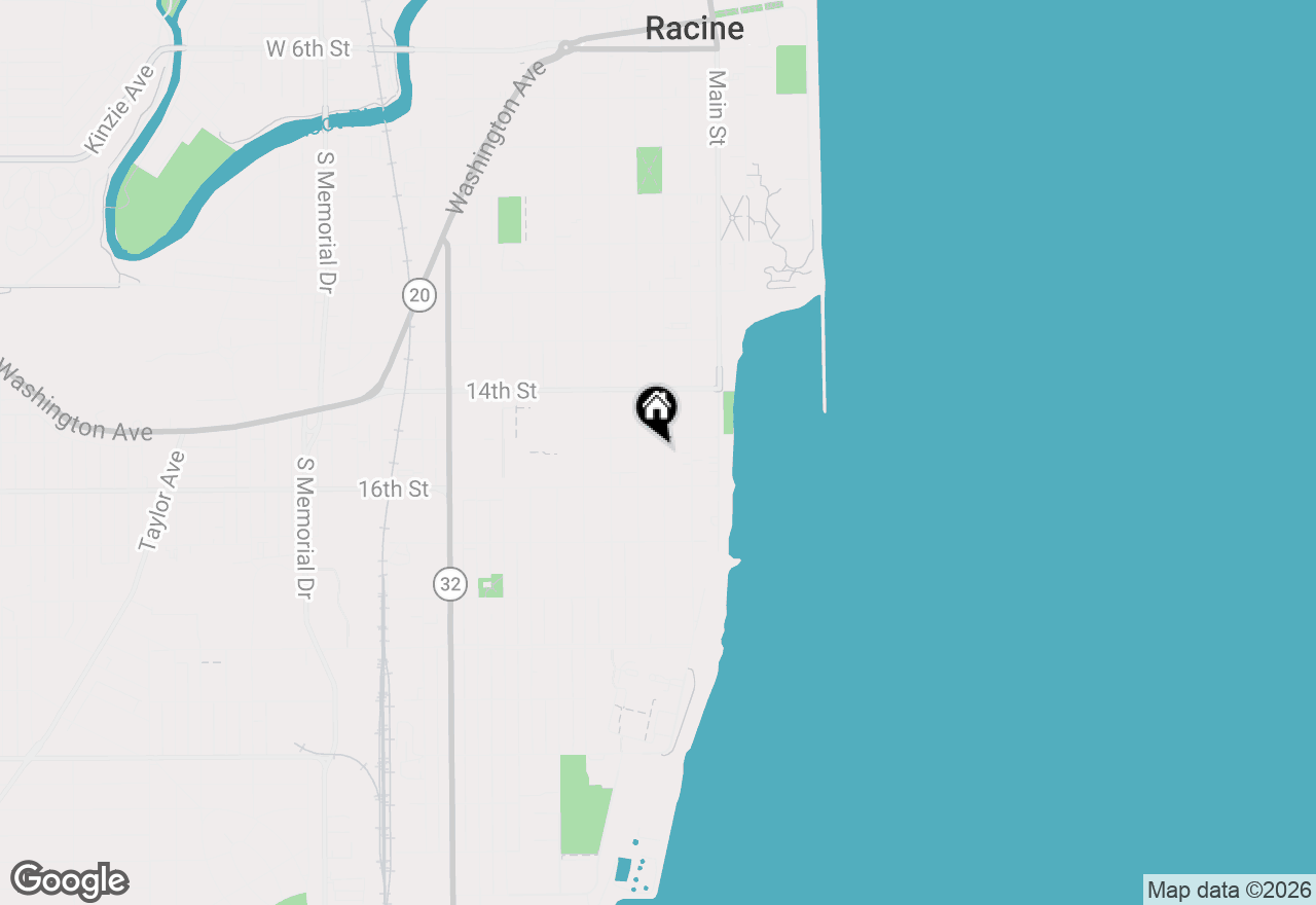 Map of 1512 College Ave, Racine, WI 53403