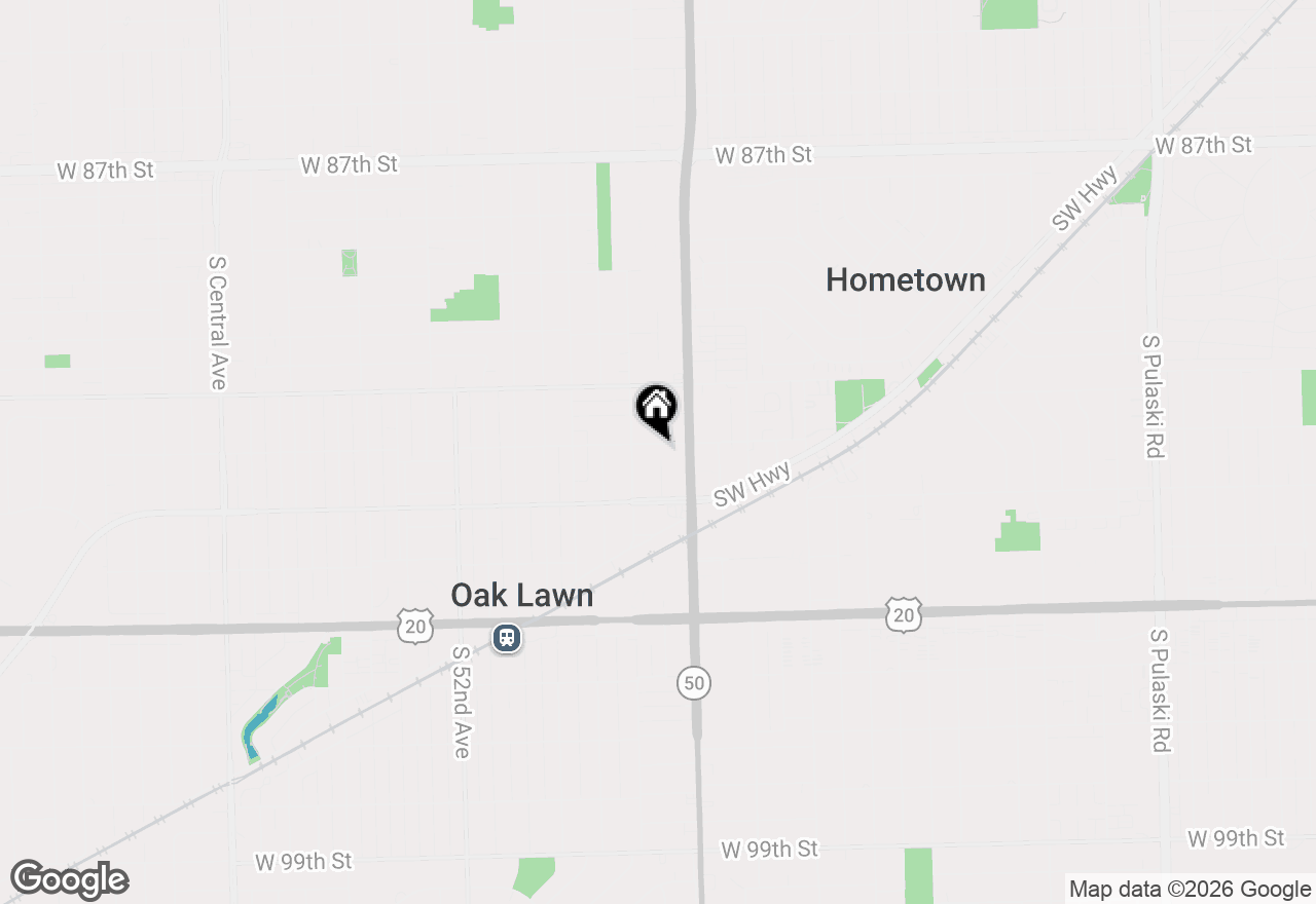 Map of 4825 W 92nd Street, Oak Lawn, IL 60453