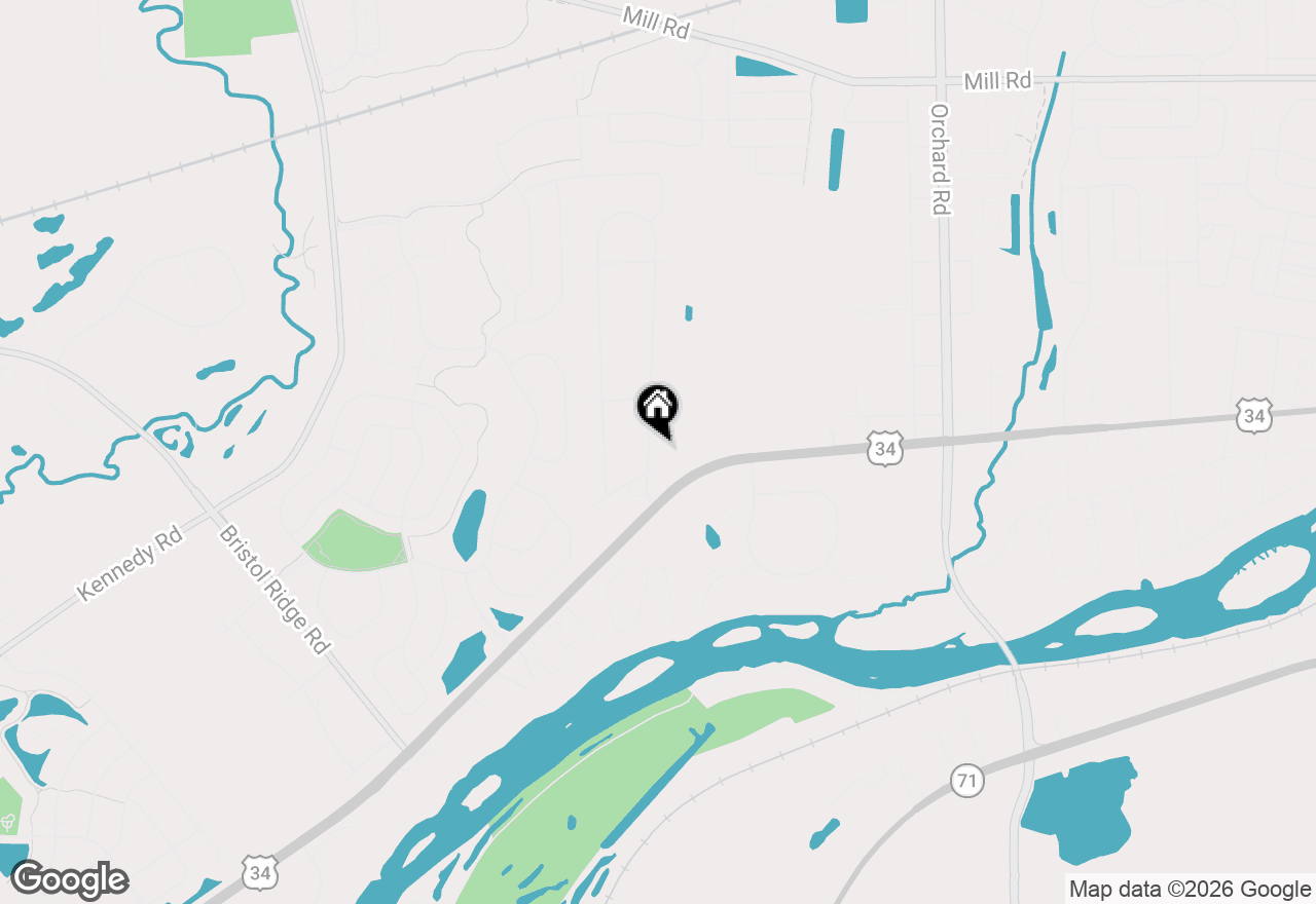 Map of 32 E Rickard Drive, Oswego, IL 60543