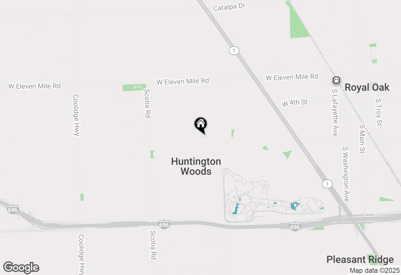 Map of 10154 Elgin Avenue, Huntington Woods, MI 48070