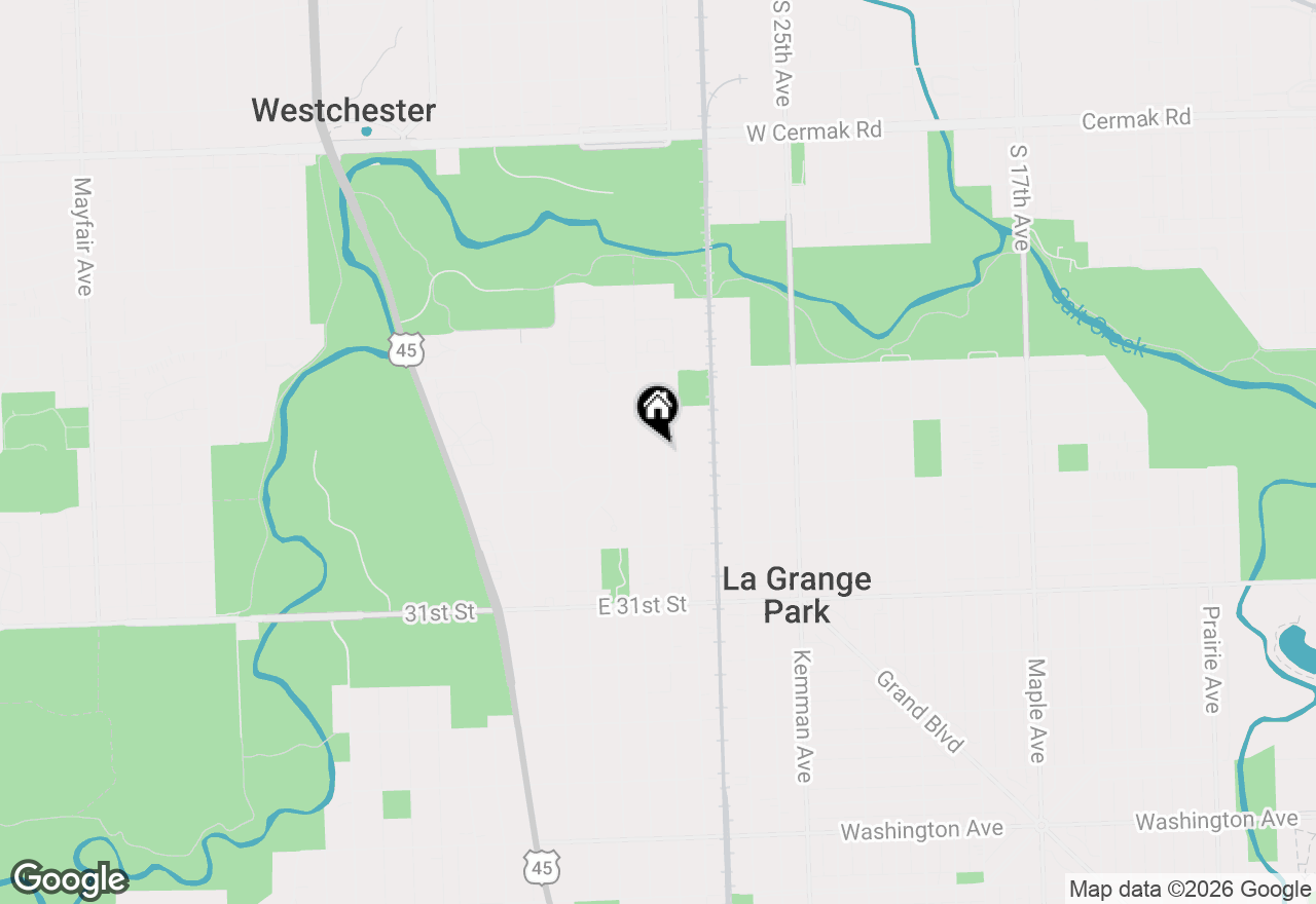 Map of 1430 Homestead Road, La Grange Park, IL 60526