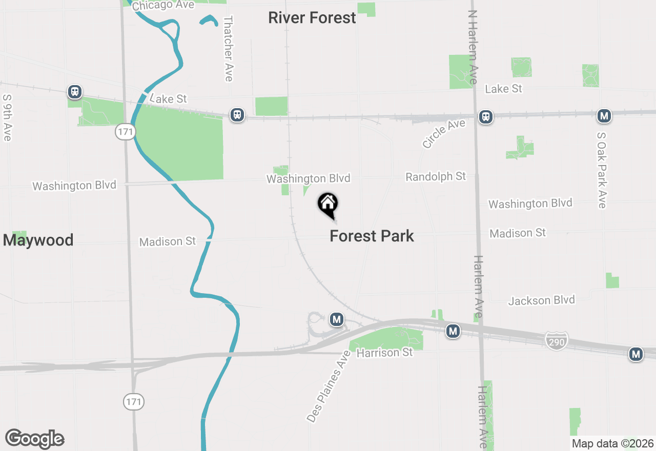 Map of 17 Franklin Avenue, River Forest, IL 60305