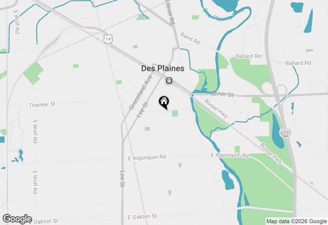 Map of 1477 E Thacker Street #205, Des Plaines, IL 60016