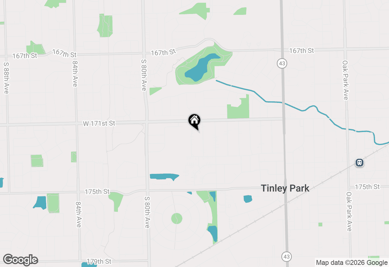 Map of 17131 Ozark Avenue, Tinley Park, IL 60477