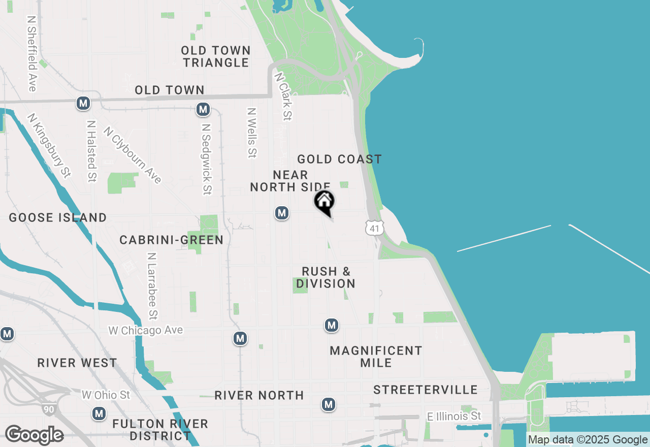 Map of 4 E Elm Street #14N, Chicago, IL 60611