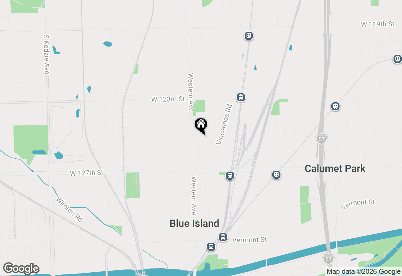 Map of 2332 Florence Street, Blue Island, IL 60406