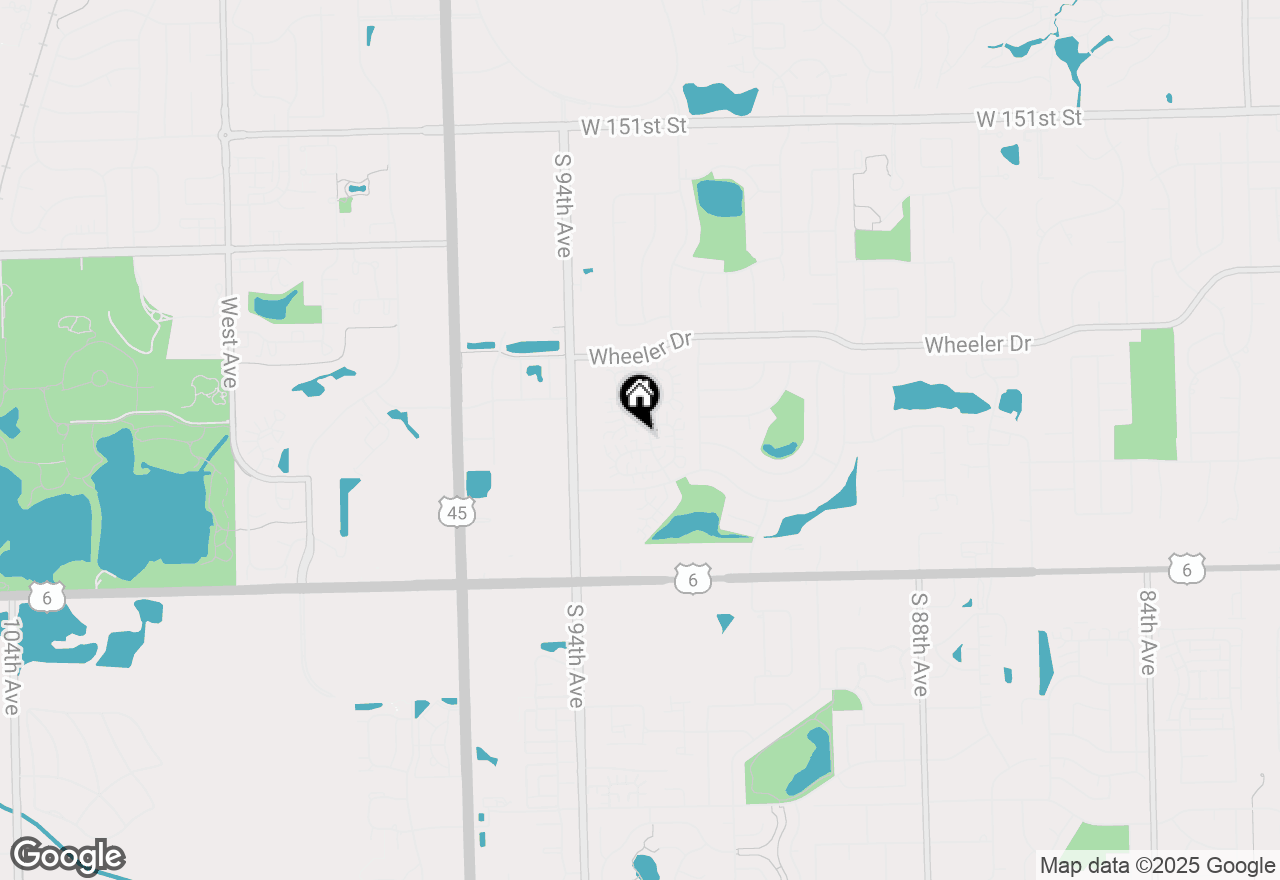 Map of 9291 Erin Lane, Orland Park, IL 60462