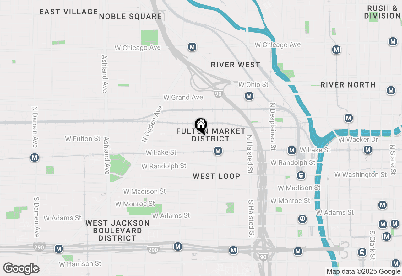 Map of 1048 W Fulton Street #4, Chicago, IL 60607