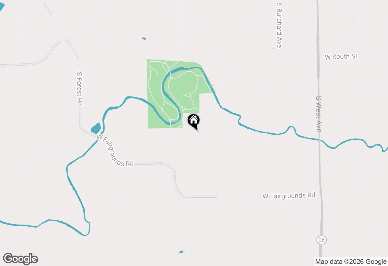 Map of 1943 Woodside Drive, Freeport, IL 61032