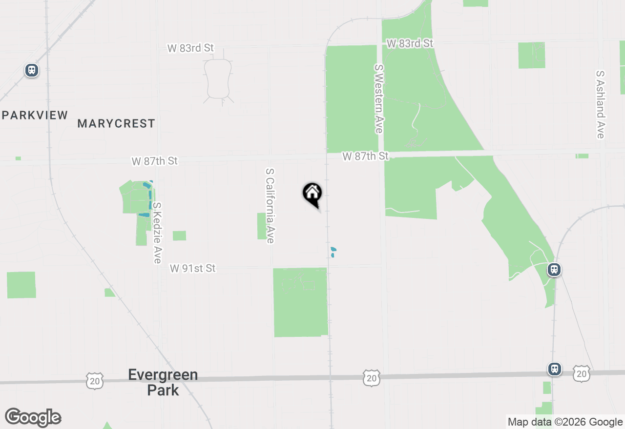 Map of 2625 W 89th Street, Evergreen Park, IL 60805