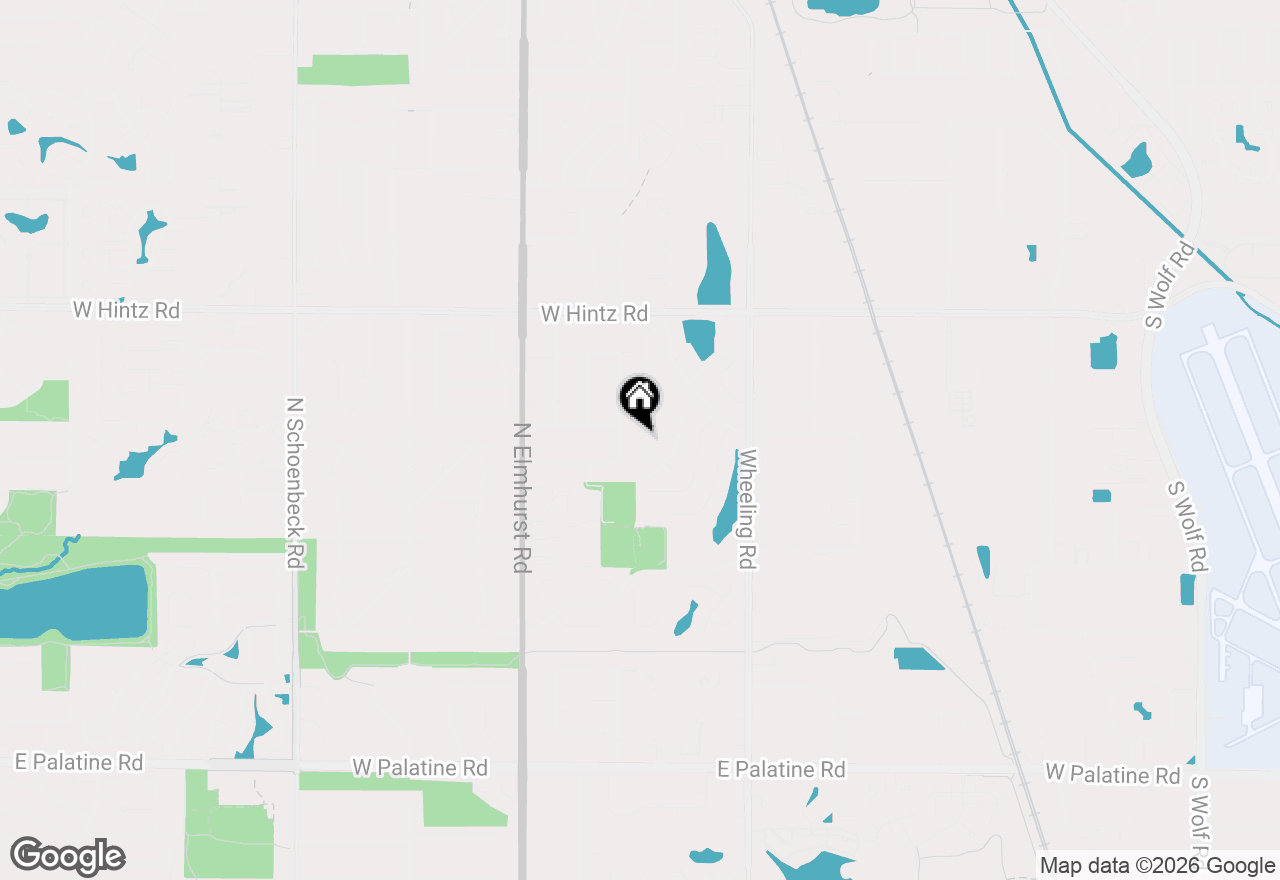 Map of 1020 Weeping Willow Drive, Wheeling, IL 60090