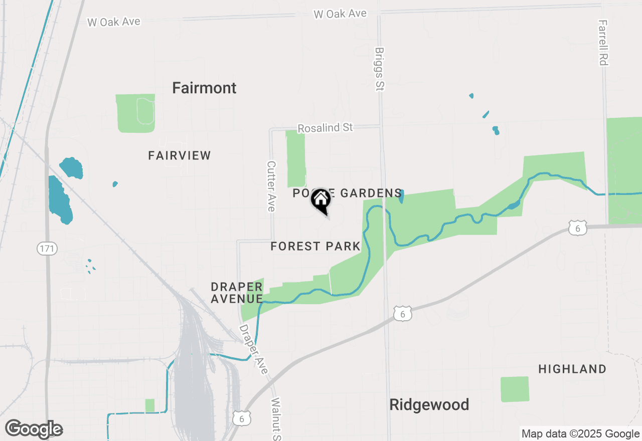 Map of 1217 Hague Street, Joliet, IL 60432