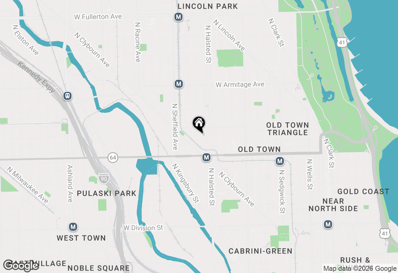 Map of 1702 N Dayton Street #1R, Chicago, IL 60614