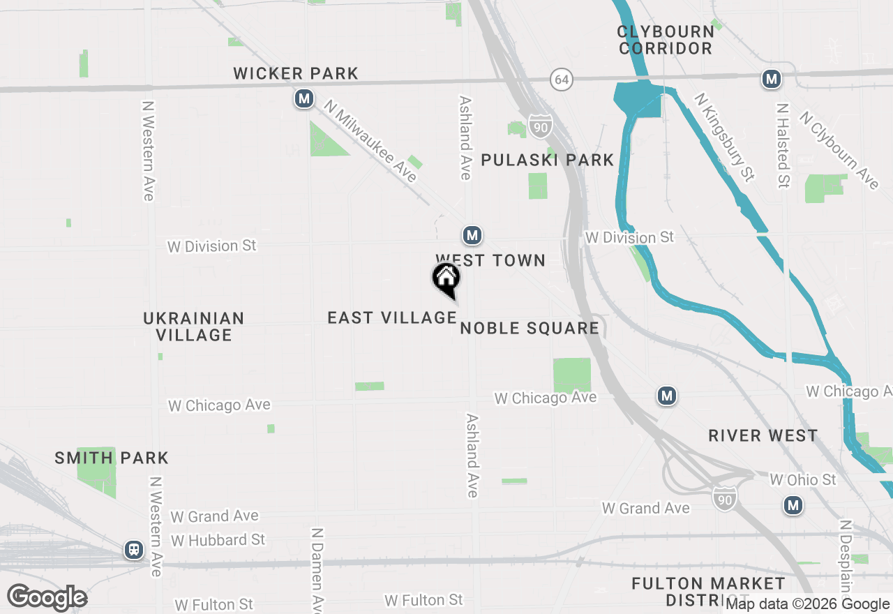 Map of 1016 N Marshfield Street #3, Chicago, IL 60622