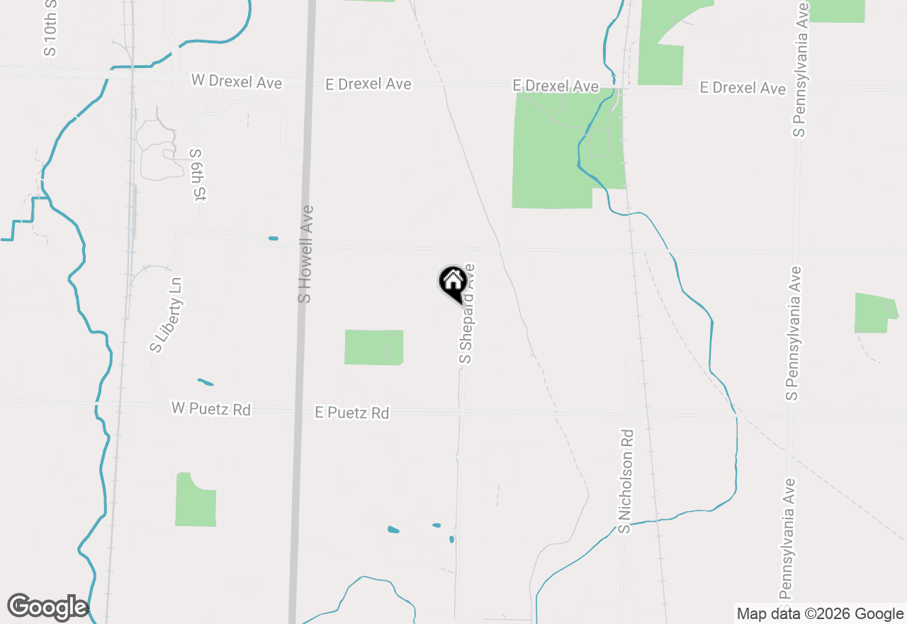 Map of 8450 S Heritage Ct, Oak Creek, WI 53154