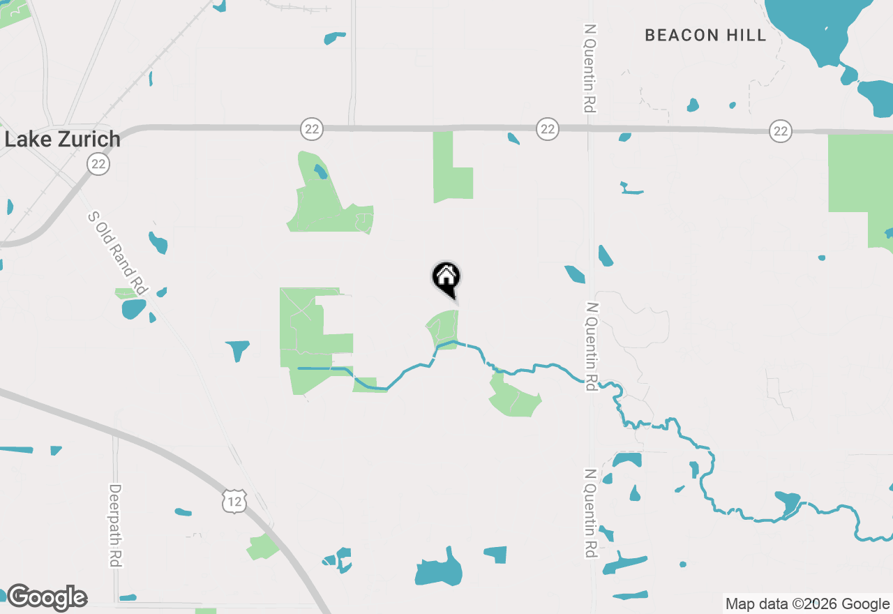 Map of 2 Ferndale Court, Lake Zurich, IL 60047