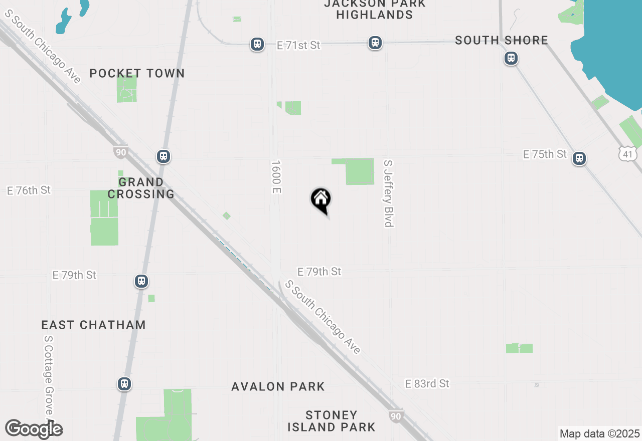 Map of 7711 S Ridgeland Avenue, Chicago, IL 60649