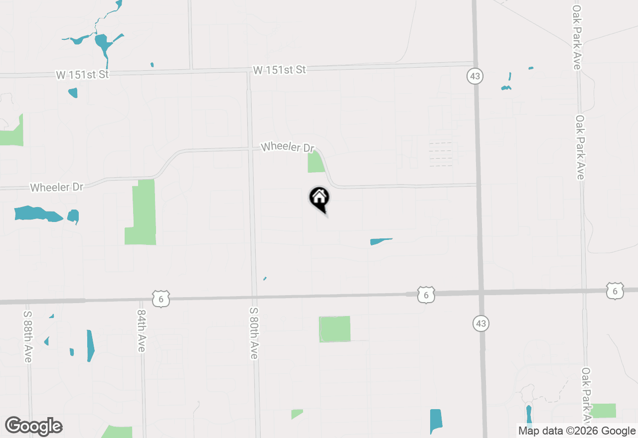 Map of 15625 Narcissus Lane, Orland Park, IL 60462