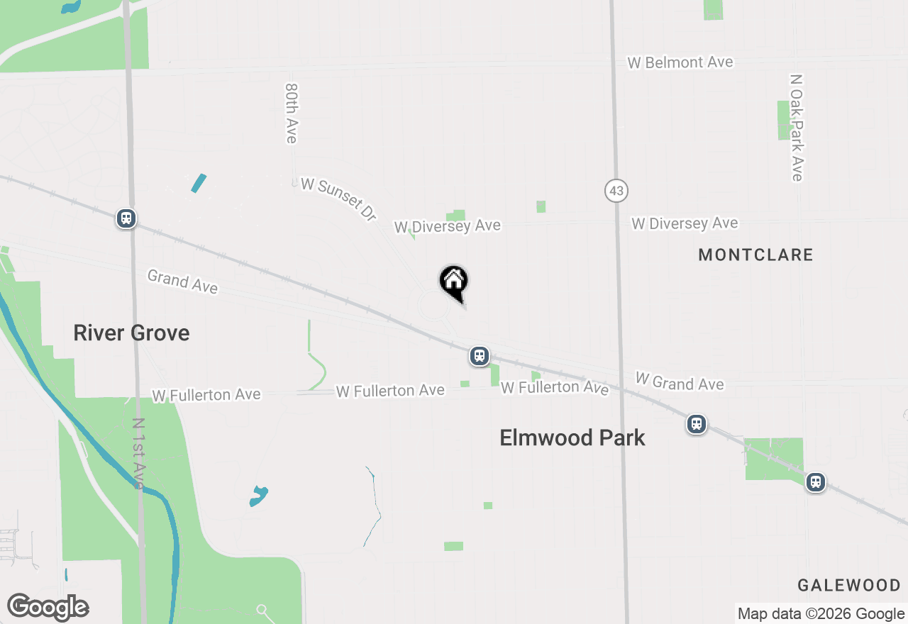Map of 51 W Conti Parkway #2B, Elmwood Park, IL 60707