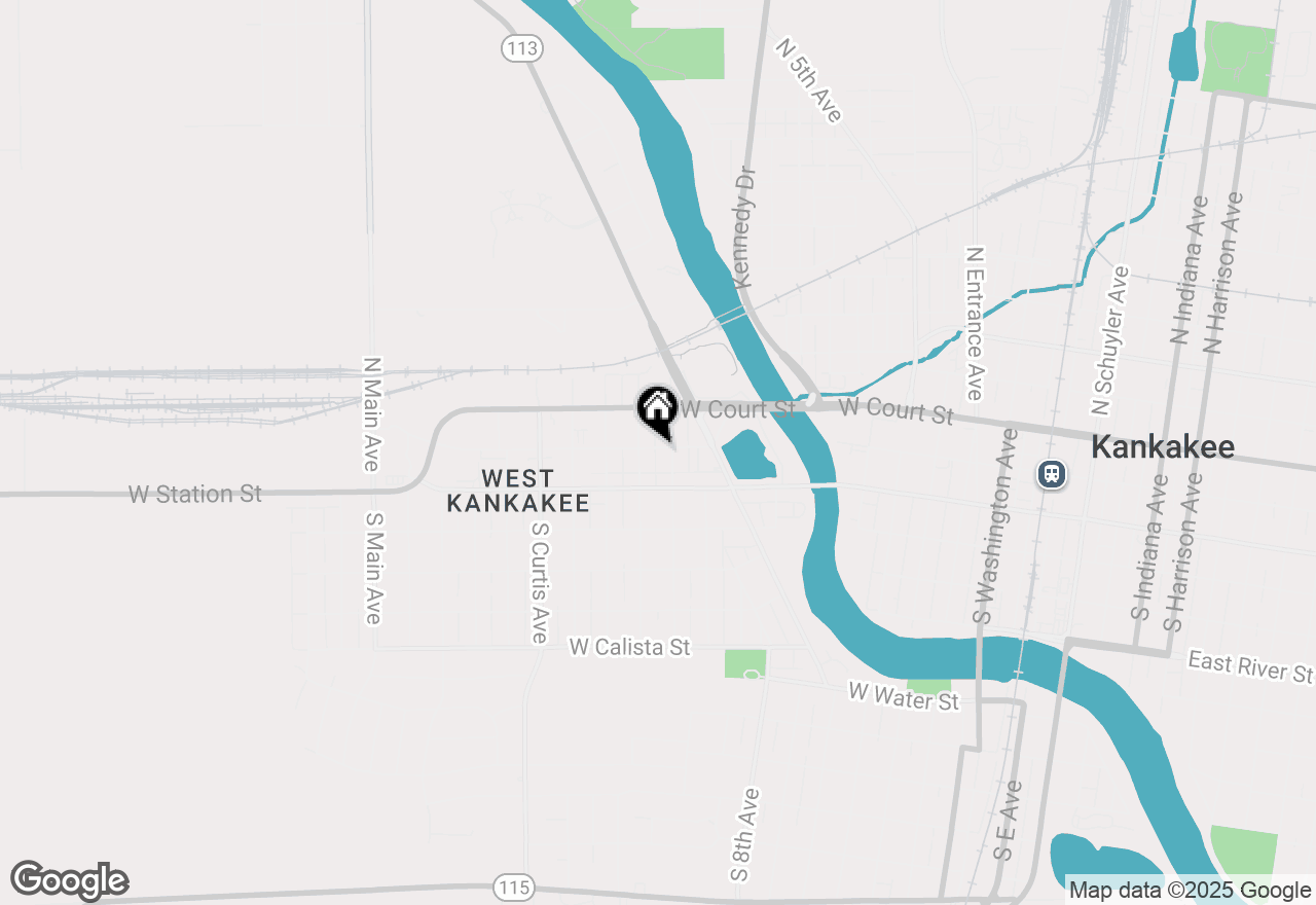 Map of 1240 W Merchant Street, Kankakee, IL 60901