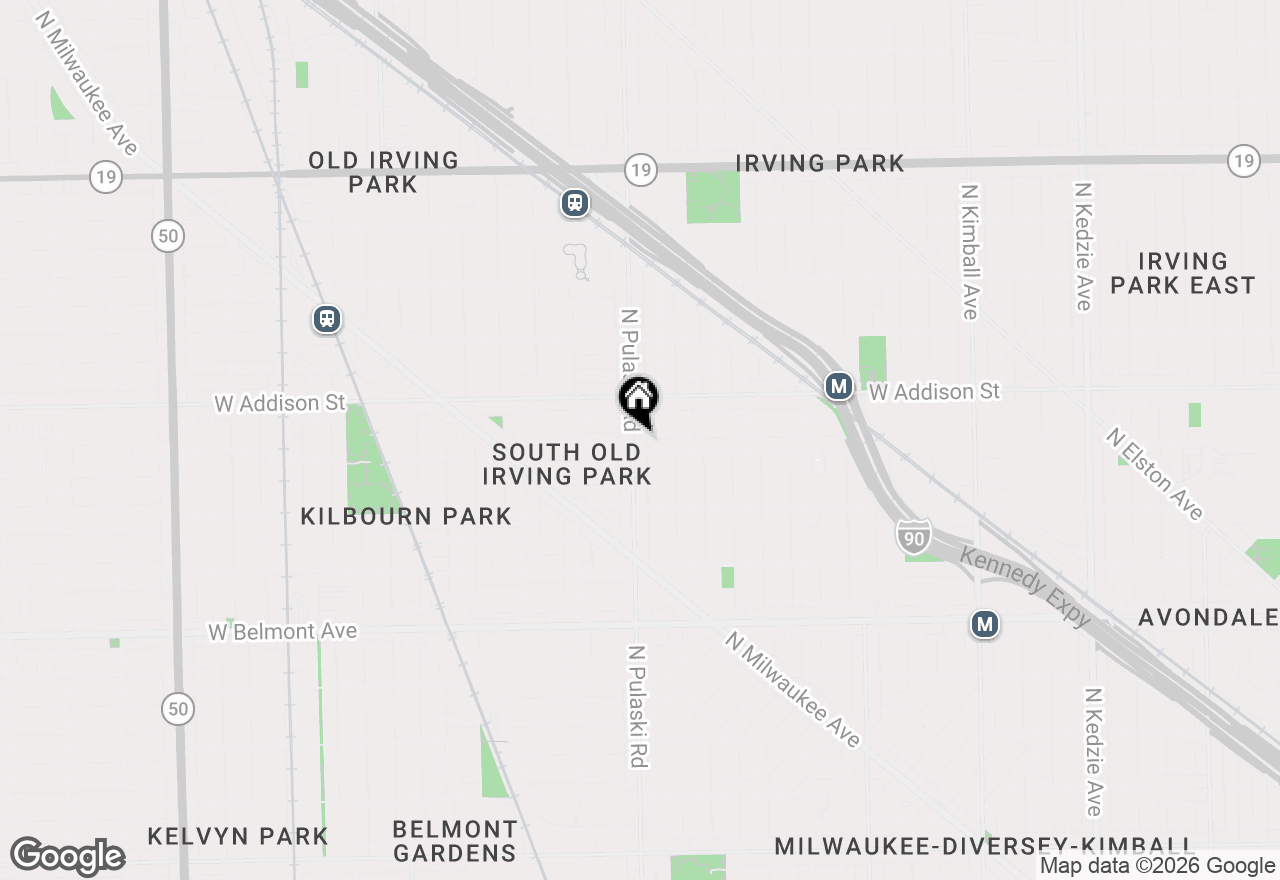 Map of 3513 N Pulaski Road, Chicago, IL 60641