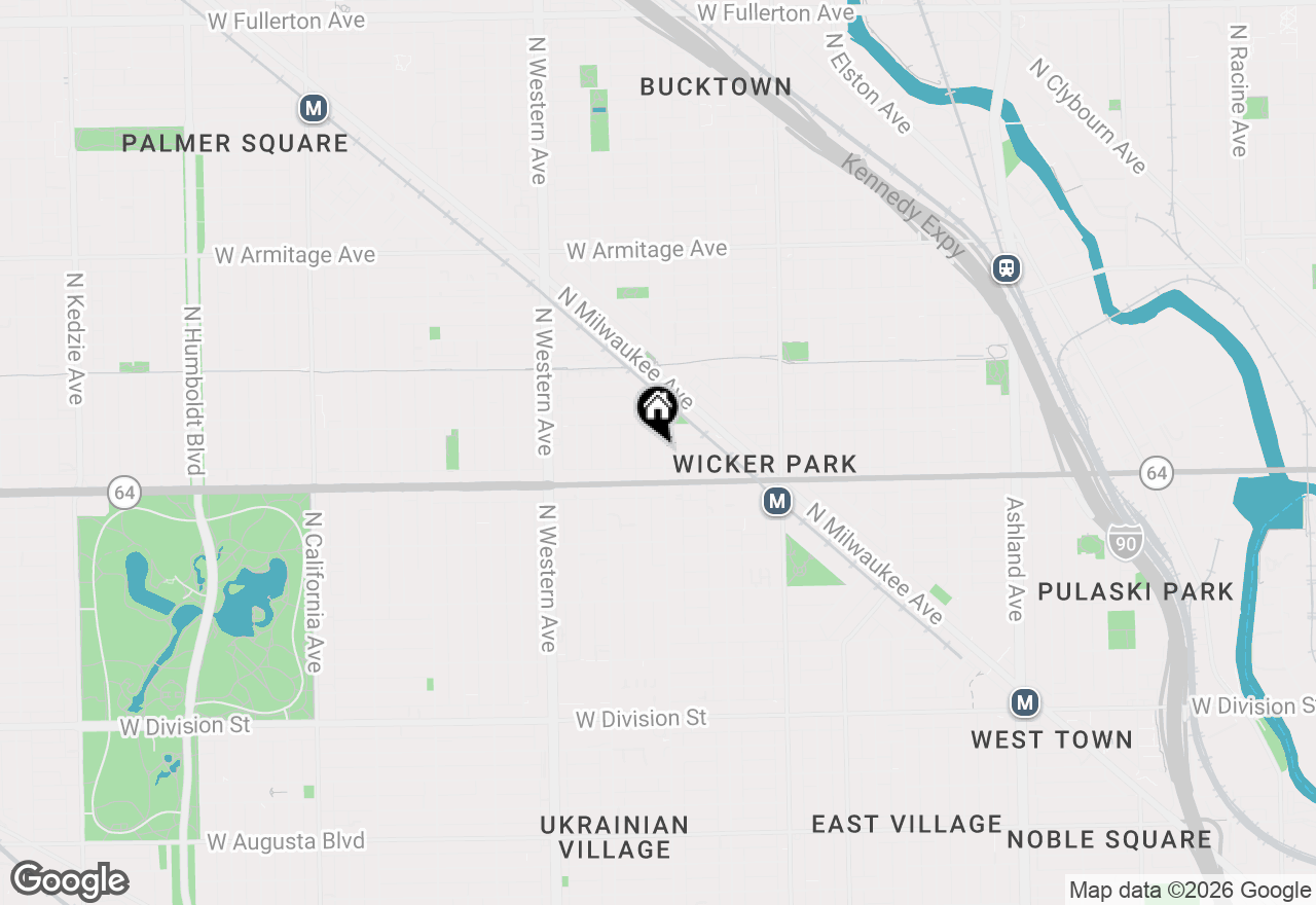 Map of 1630 N Leavitt Avenue, Chicago, IL 60647