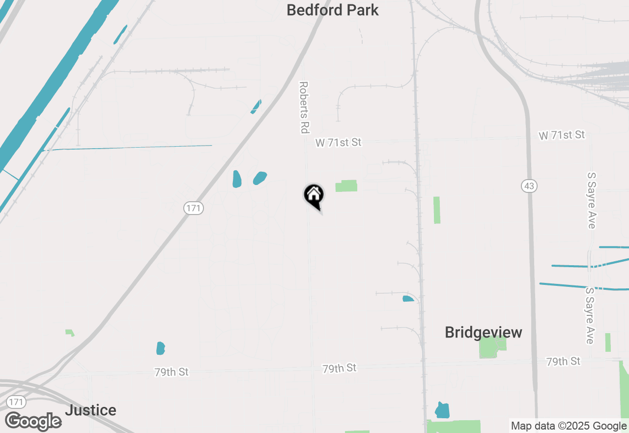 Map of 7951 W 73 Place, Bridgeview, IL 60455