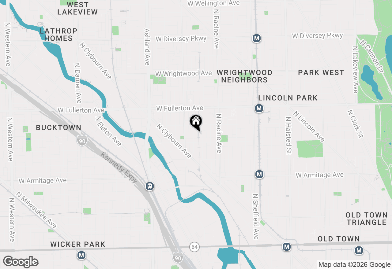 Map of 2227 N Wayne Avenue, Chicago, IL 60614