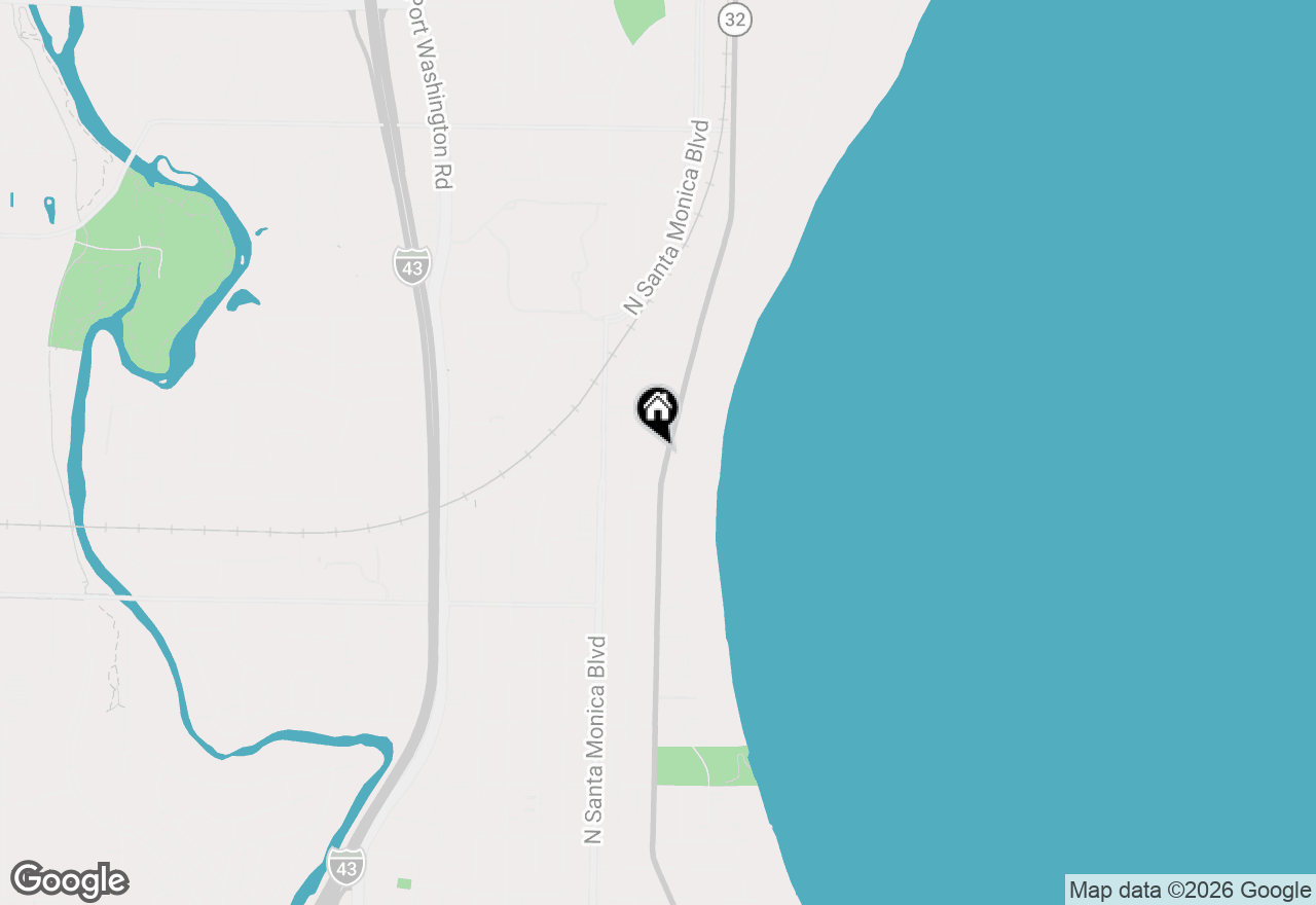 Map of 6421 N Lake Dr, Fox Point, WI 53217