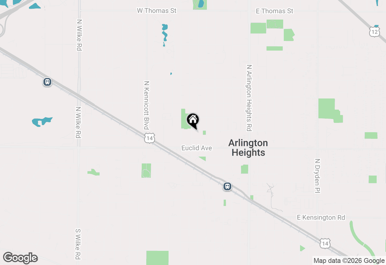 Map of 421 W Hawthorne Street, Arlington Heights, IL 60004