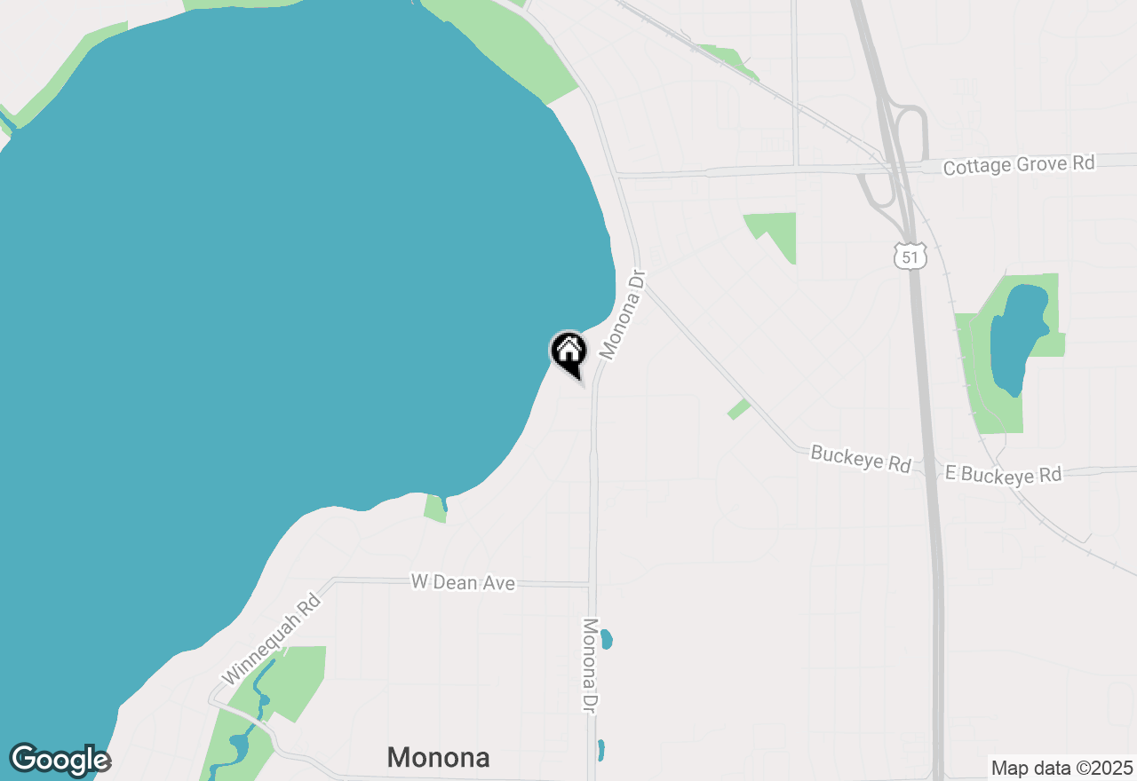 Map of 4207 Winnequah Road, Monona, WI 53716