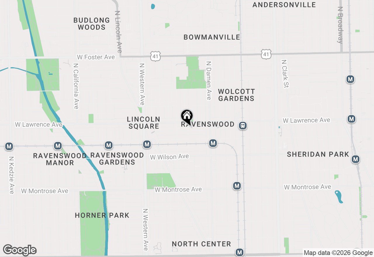 Map of 4740 N Hamilton Avenue #1, Chicago, IL 60625