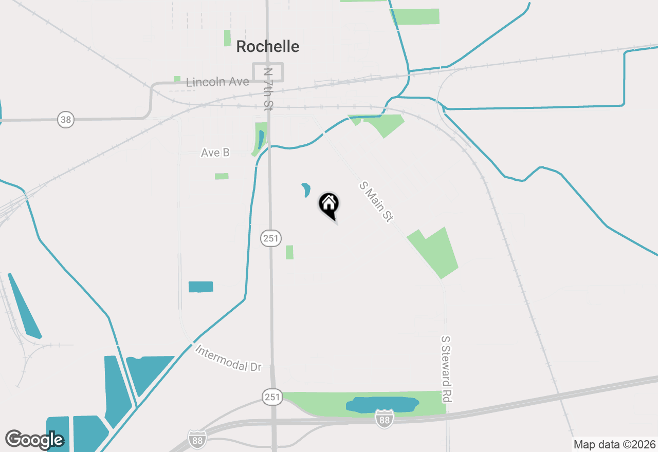 Map of 108 Shirley Avenue, Rochelle, IL 61068