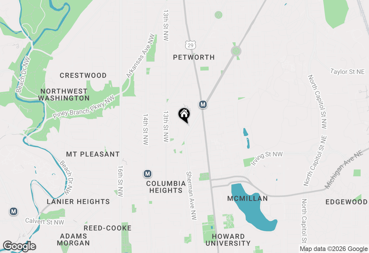 Map of 3563 10th Street Nw, Washington, DC 20010