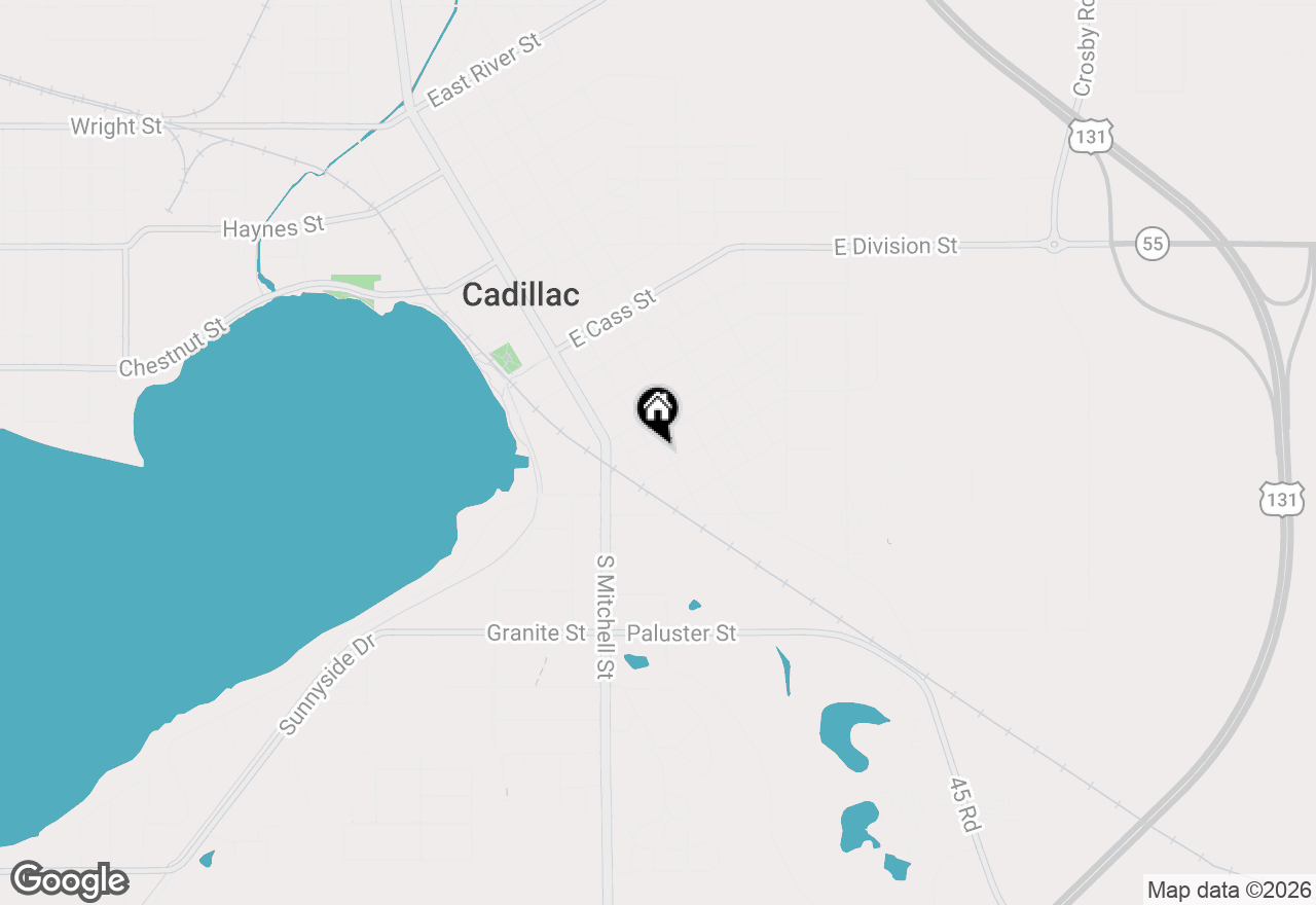 Map of 610 Cherry Street, Cadillac, MI 49601