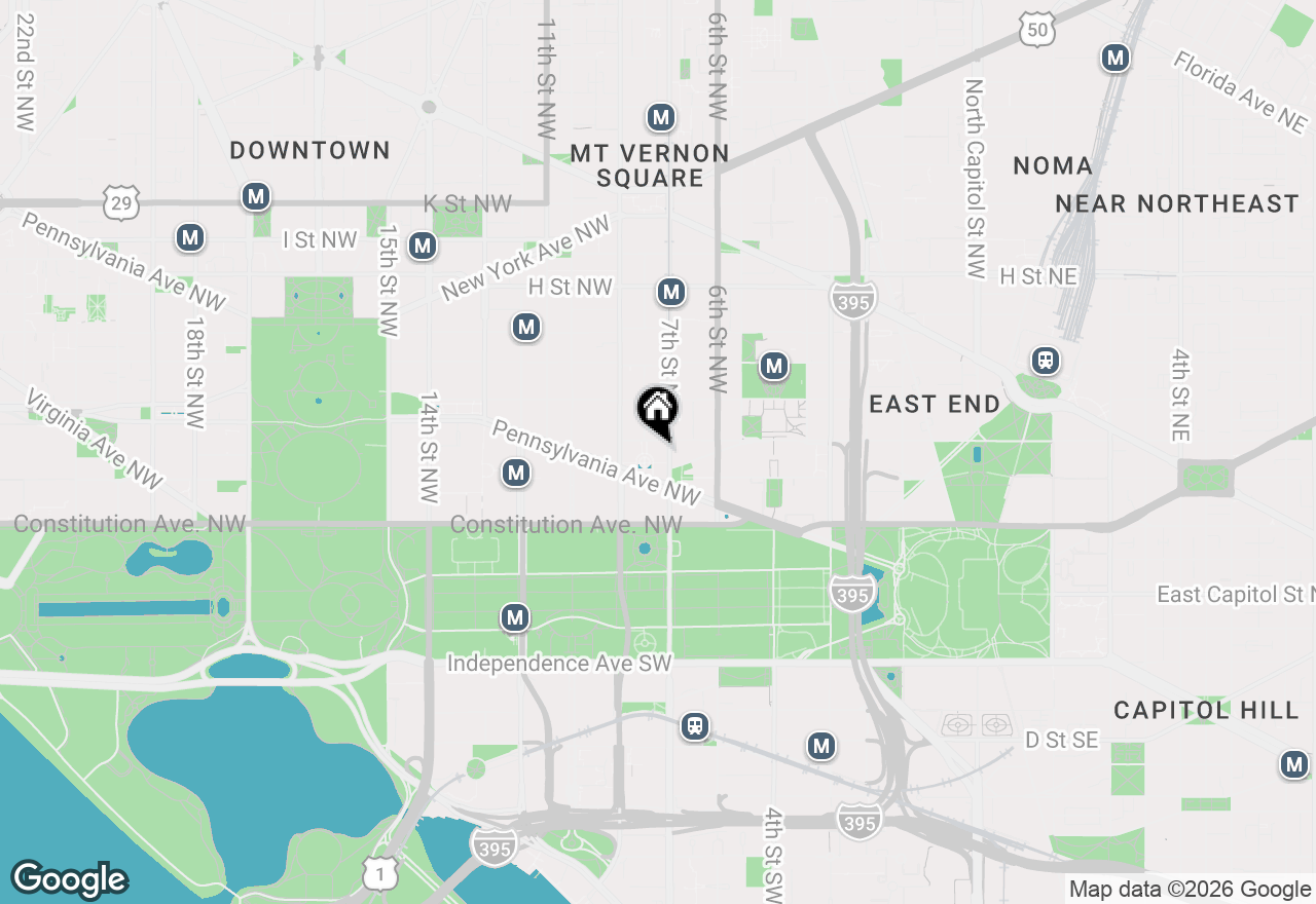 Map of 701 Pennsylvania Avenue Nw #1015, Washington, DC 20004