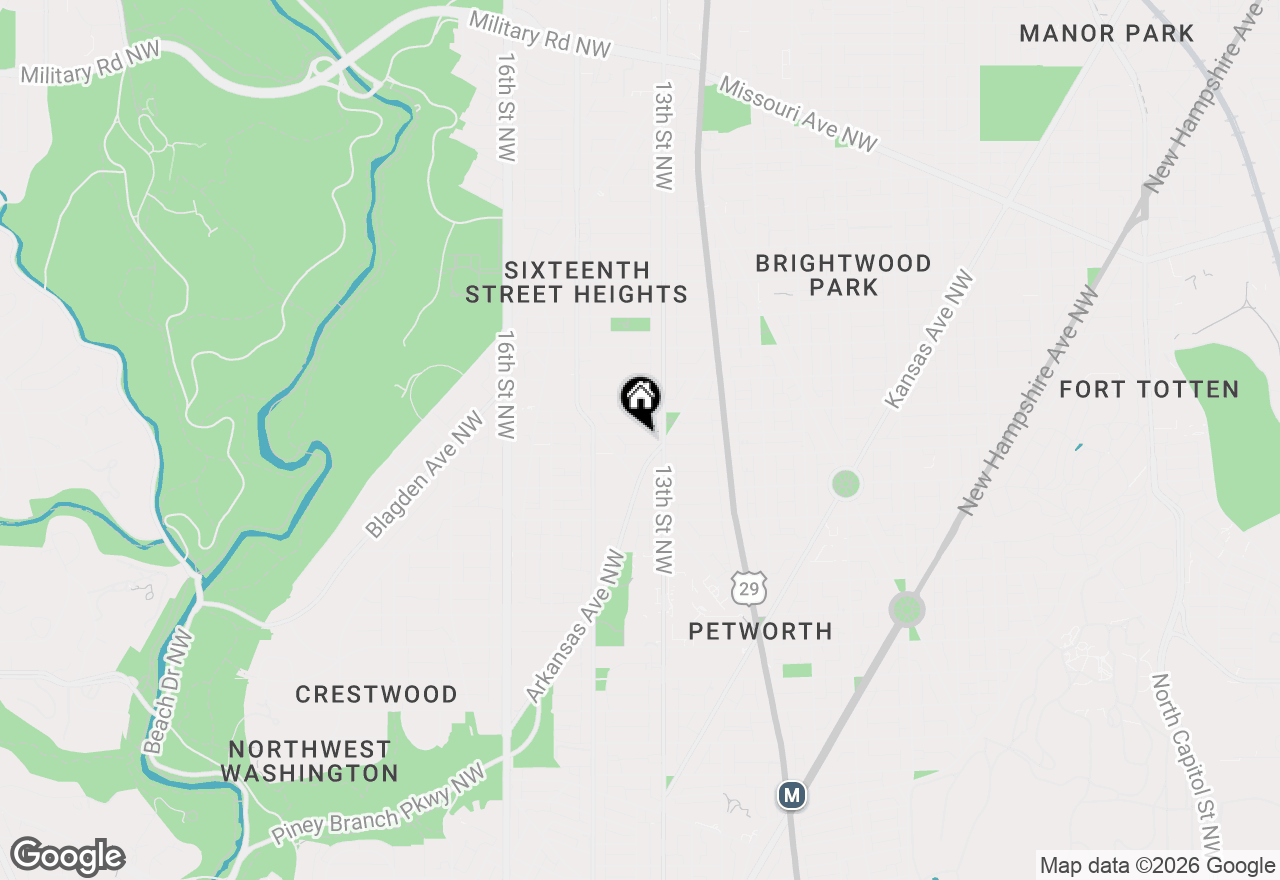 Map of 1310 Delafield Place Nw, Washington, DC 20011