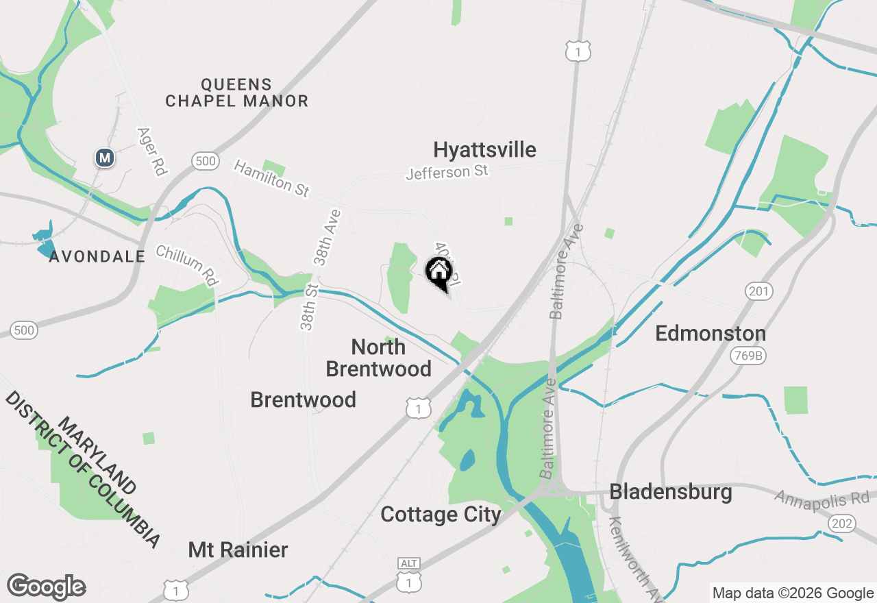 Map of 4705 40th Avenue, Hyattsville, MD 20781