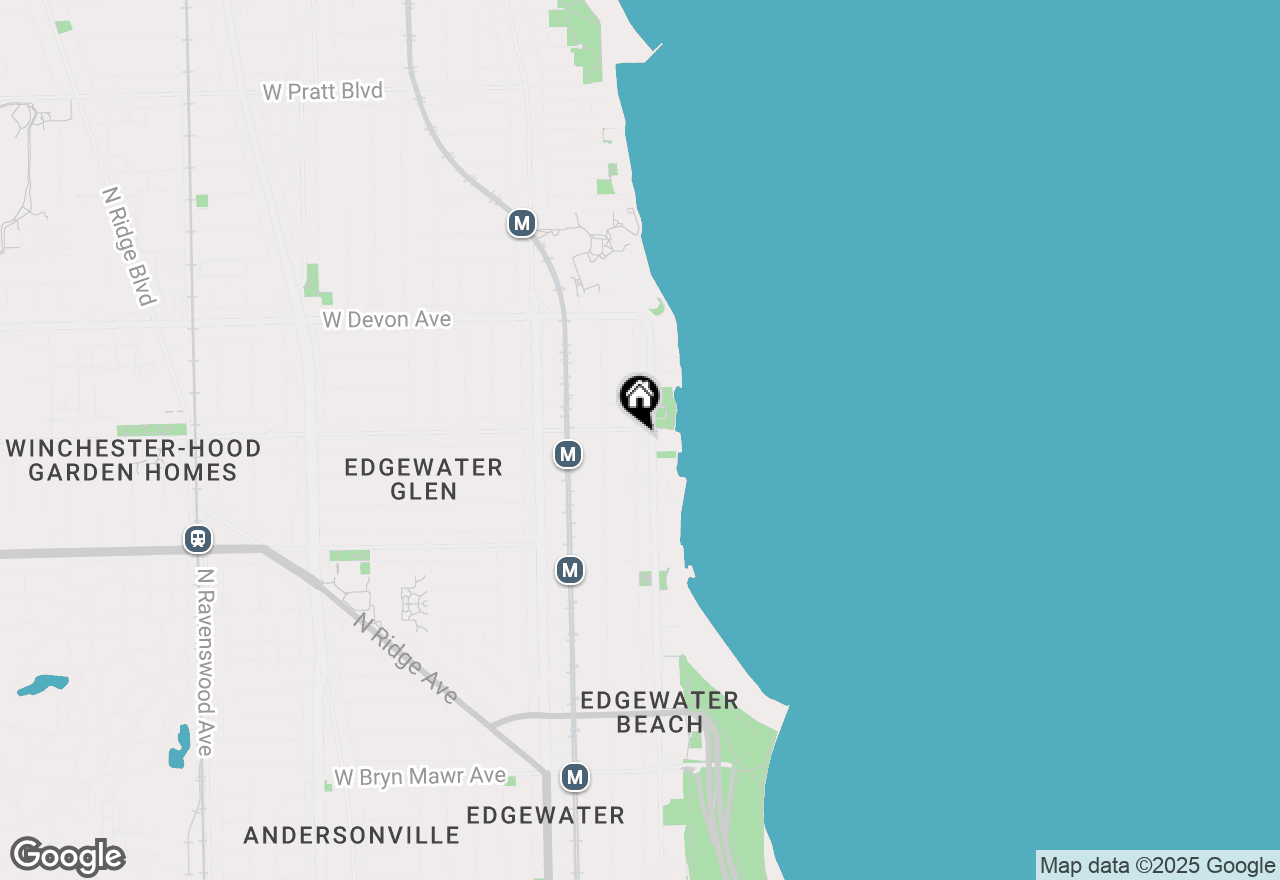 Map of 6166 N Sheridan Road #18L, Chicago, IL 60660