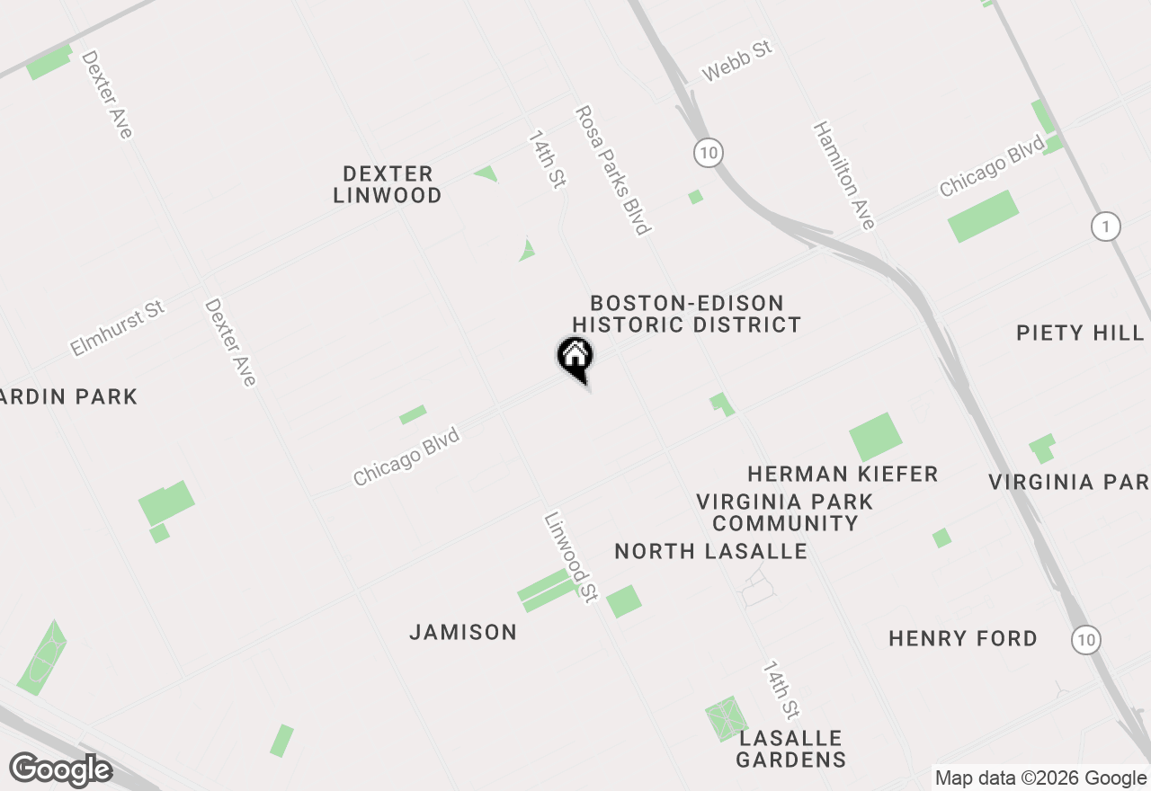 Map of 9500 La Salle Boulevard, Detroit, MI 48206