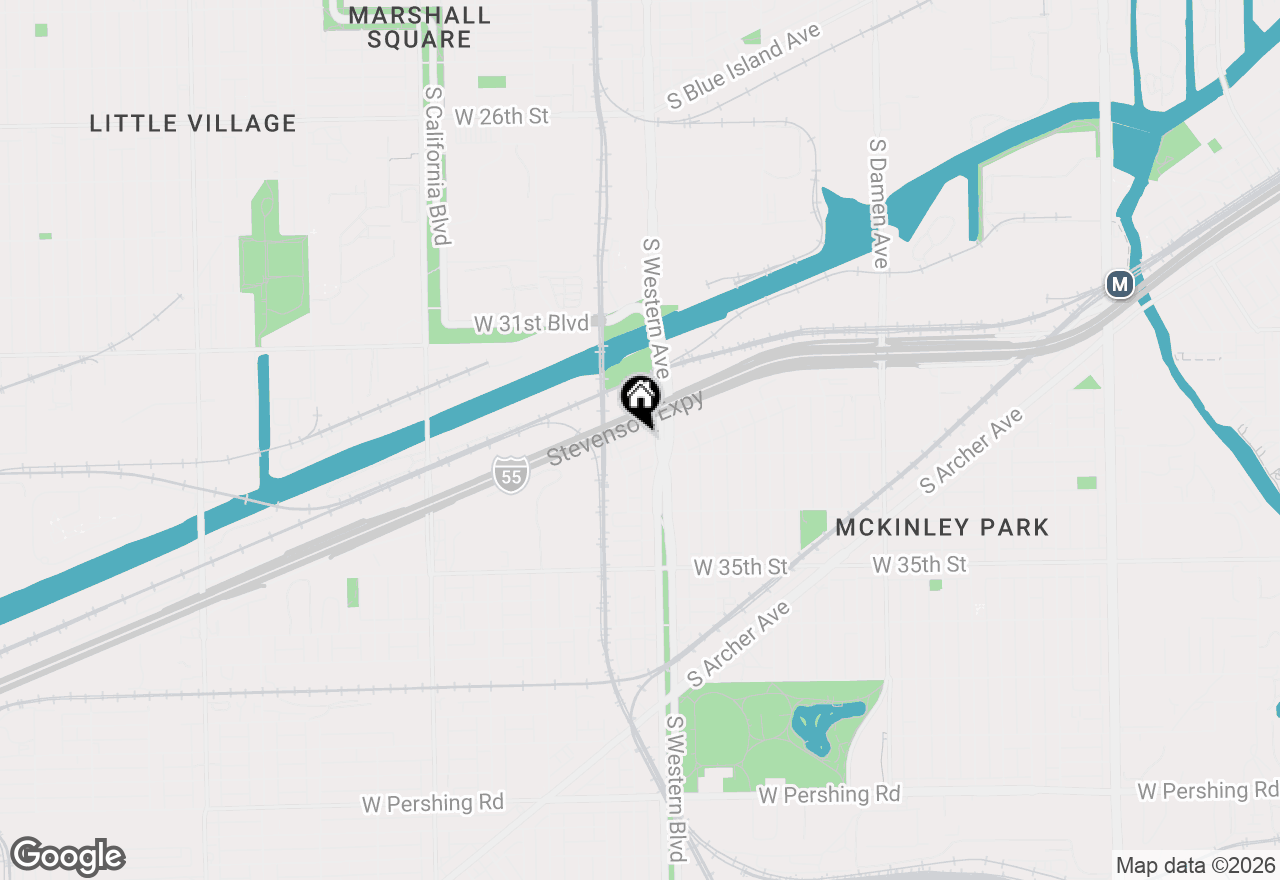 Map of 2409 W 32nd Place, Chicago, IL 60608