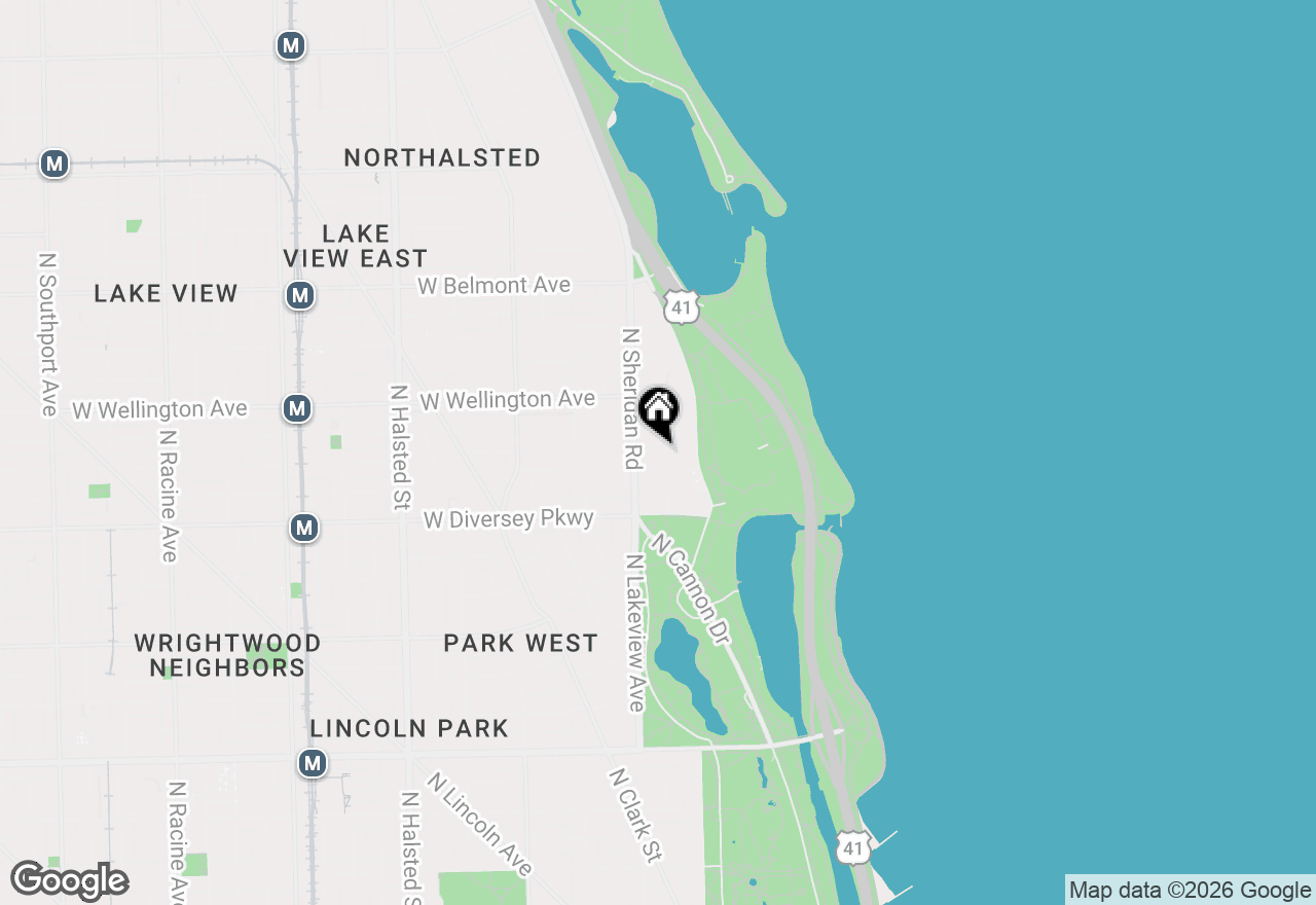 Map of 2912 N Commonwealth Avenue #1A, Chicago, IL 60657