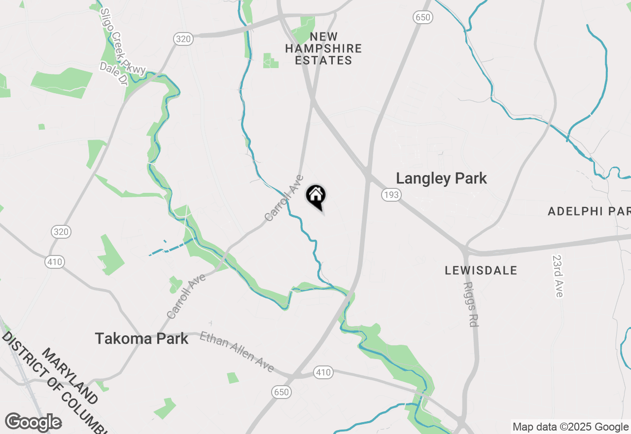 Map of 1102 Jackson Avenue, Takoma Park, MD 20912