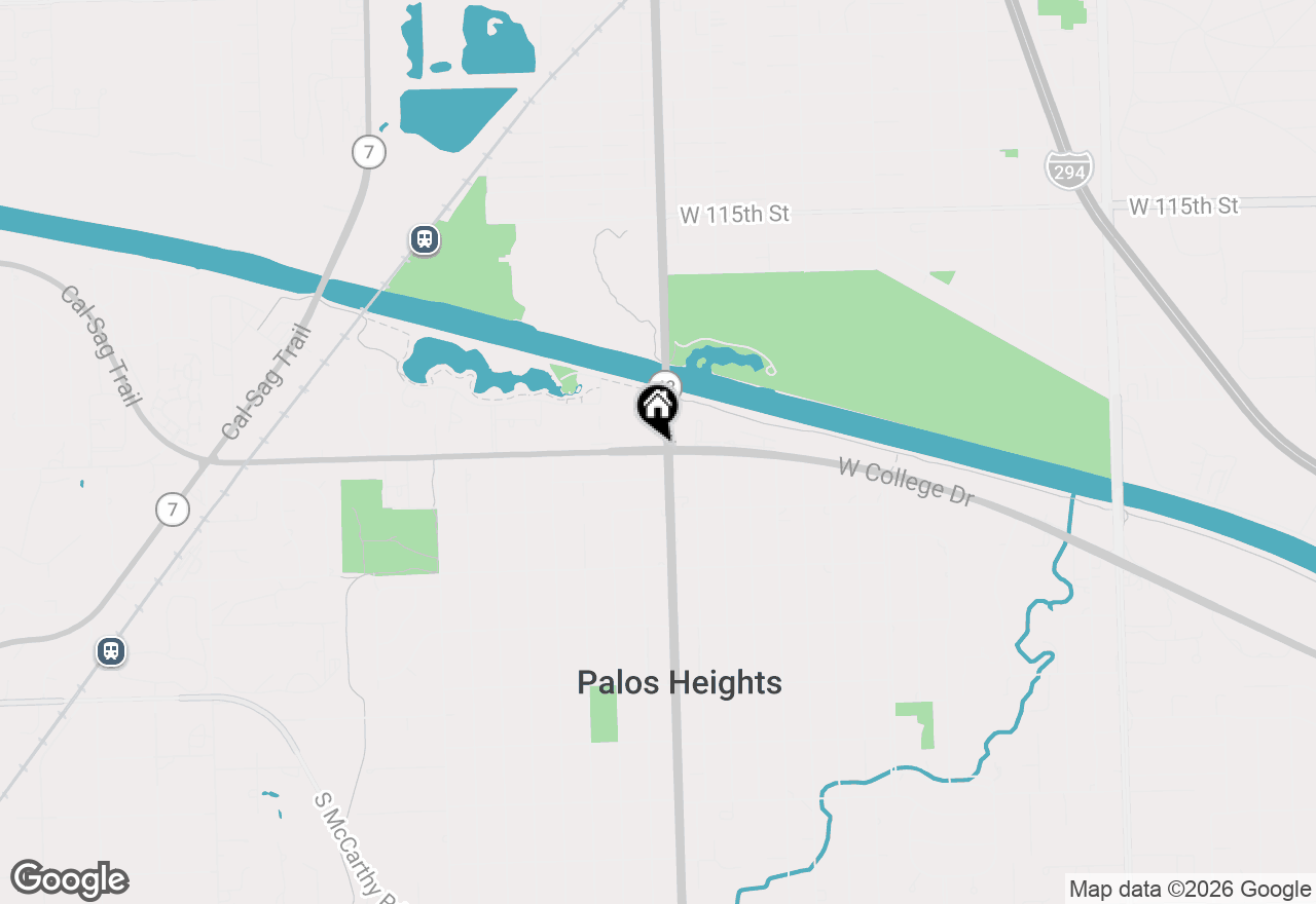 Map of 7202 W College Drive #B, Palos Heights, IL 60463